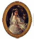 Franz Xavier Winterhalter Paintings - Pauline Sandor, Princess Metternich by Franz Xavier Winterhalter